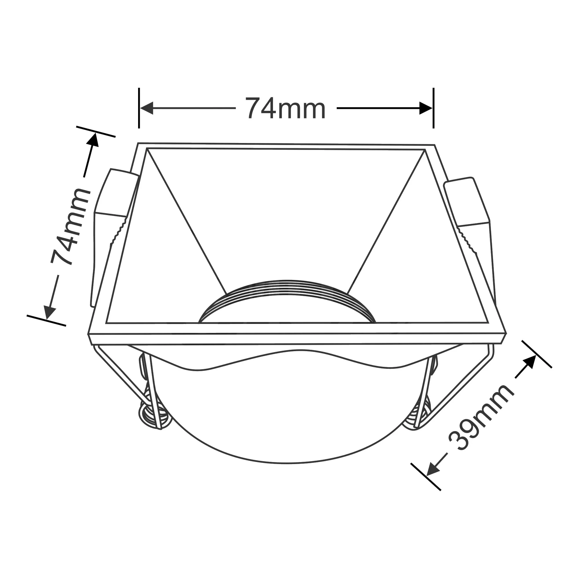 Biox 12 Tridonic Powered 12W 3000K 1200lm 36° CRI>90 LED Engine  White Square Fixed Recessed Spotlight; IP20 DM201942  Dlux Biox 12